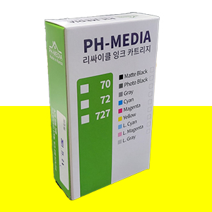 PH 72 노랑 130㎖ 재생 잉크 카트리지 (C9373A-R)