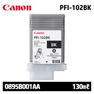 캐논 PFI-102BK 130㎖ 검정(Black) 정품 잉크 카트리지 (0895B001AA)