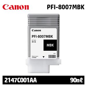 캐논 PFI-8007MBK 90㎖ 매트 검정(Matte Black) 정품 잉크 카트리지 (2147C001AA)