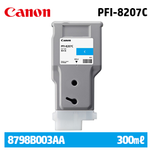 캐논 PFI-8207C 300㎖ 파랑(Cyan) 정품 잉크 카트리지 (8798B003AA)
