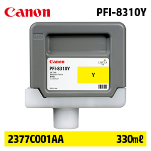 캐논 PFI-8310Y 330㎖ 노랑(Yellow) 정품 잉크 카트리지 (2377C001AA)