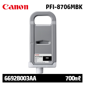 캐논 PFI-8706MBK 700㎖ 매트 검정(Matte Black) 정품 잉크 카트리지 (6692B003AA)