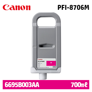 캐논 PFI-8706M 700㎖ 빨강(Magenta) 정품 잉크 카트리지 (6695B003AA)