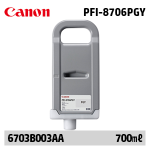 캐논 PFI-8706PGY 700㎖ 연한 회색(Photo Gray) 정품 잉크 카트리지 (6703B003AA)