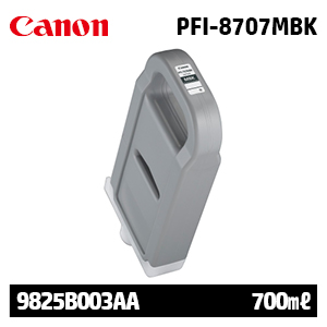 캐논 PFI-8707MBK 700㎖ 매트 검정(Matte Black) 정품 잉크 카트리지 (9825B003AA)