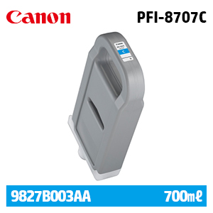 캐논 PFI-8707C 700㎖ 파랑(Cyan) 정품 잉크 카트리지 (9827B003AA)