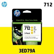 [확정발주] HP 712 29㎖ 3-Pack 노랑 정품 잉크 (3ED79A)